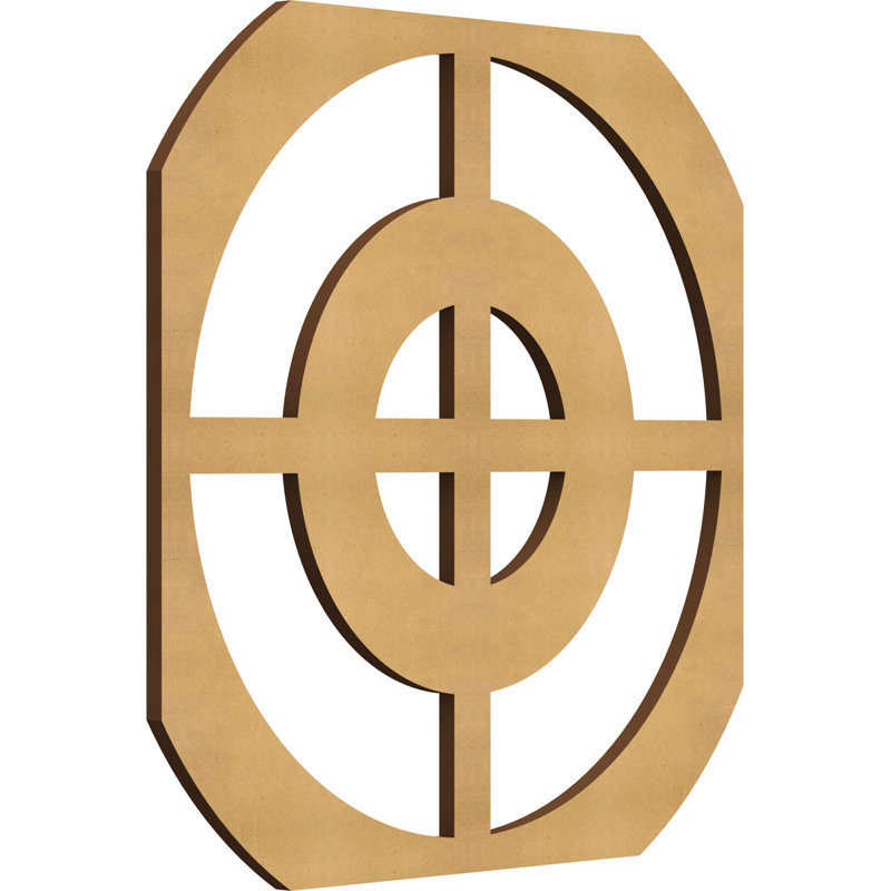 Panneaux muraux décoratifs en bois Sullivan, Jaune, Moyen (l 15 3/8 po x H 15 3/8 po), Bois peint