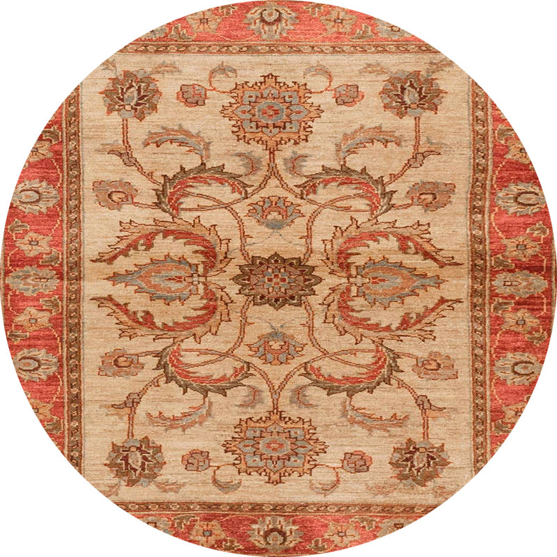 Abstract Indoor Rug, Round 4'