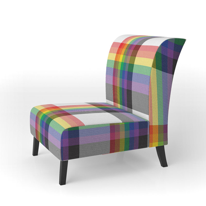Fauteuil de chambre rembourré Rainbow Tartan