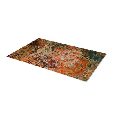 Tapis tissé de qualité supérieure, 2,6 x 4,0 pieds | 100% polyester, antibactérien, antidérapant | Impression numérique 3D, lavable à la machine, hauteur des poils: 0,04 po | Idéal pour le salon, la chambre à coucher et la décoration intérieure