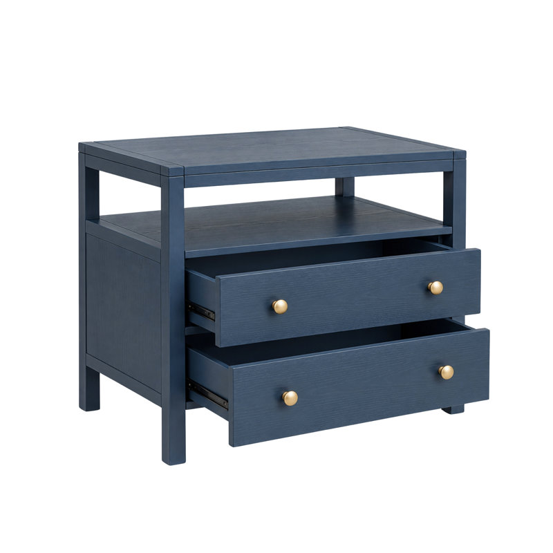 Table de chevet Gracie 27,6'' L, Bleu