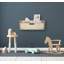 Tablette d'appoint en bois massif avec tiroir Casiano-1299358642