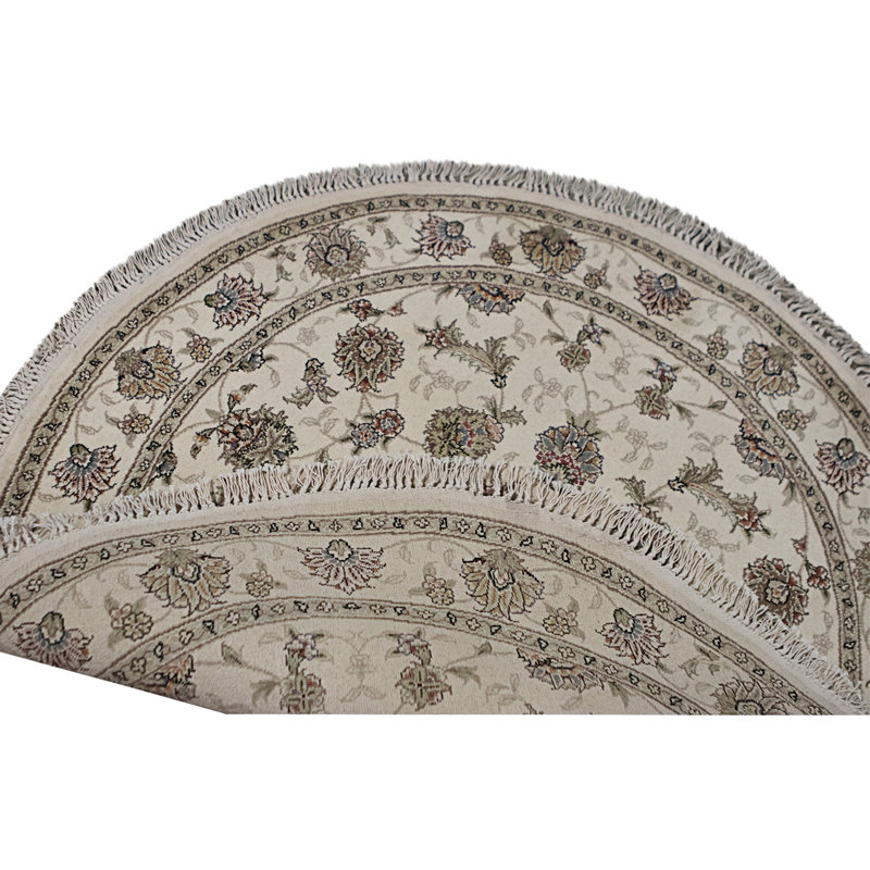 High-Quality Hand-Knotted Ivory Area Rug