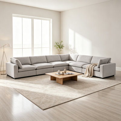 Canapé modulaire rembourré avec coussins Nuccio