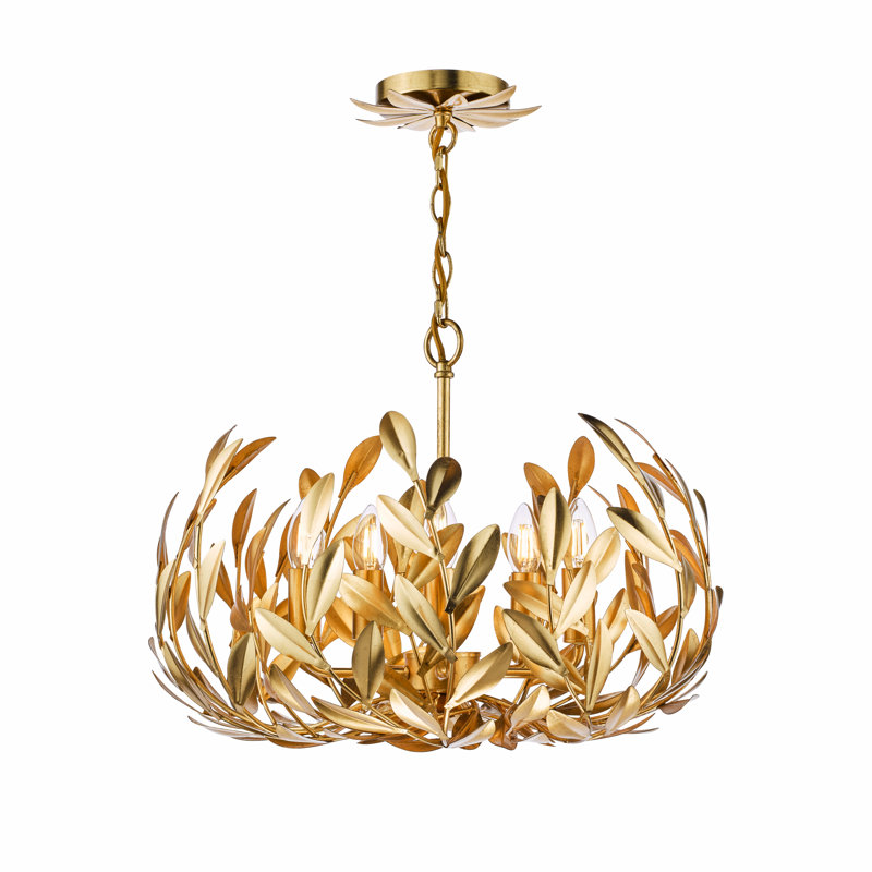 5 - Light Gold Leaf Pendant