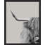 «Hignland Cow Portrait noir et blanc Shetland bovins» sur papier-98265839-98265841
