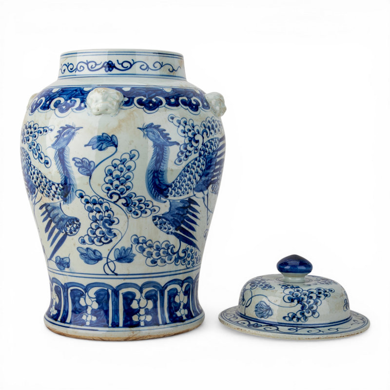 Phoenix Handmade Porcelain Ginger Jar