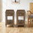 24" Tall Rustic Solid Wood End Table With Built-In Power Outlet And USB Port-32158388