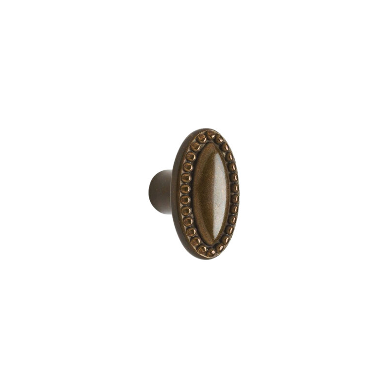 Maddox Bronze Oval Knob, Silicon Bronze Rust