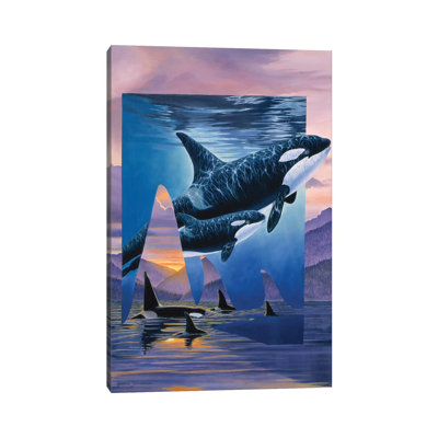Orca Song by Graeme Stevenson - Wrapped Canvas Print