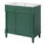 Meuble-lavabo sur pied 30 po avec lavabo, armoire de rangement autoportante avec porte à fermeture douce, 2 tiroirs