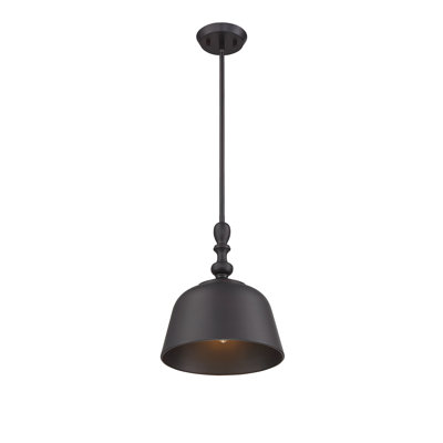 Luminaire suspendu en forme de dôme à intensité variable 1 lumière Hempstead 