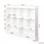 Bibliothèque à 10 tablettes en blanc - Conception pratique et attrayante pouvant accueillir des œuvres d'art encadrées-1152819220-1152819226