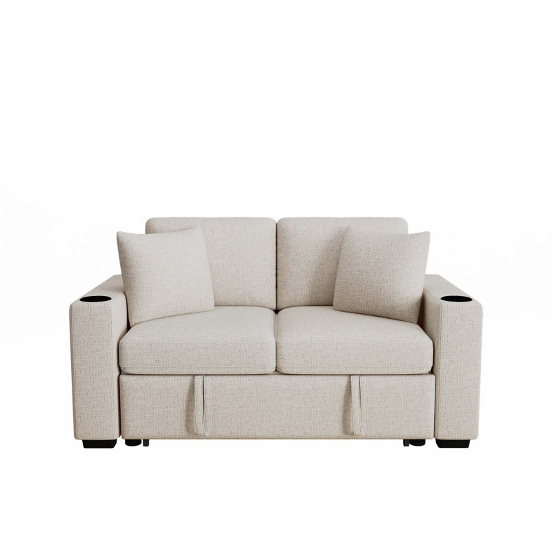 Canapé convertible 60,6 po, Beige