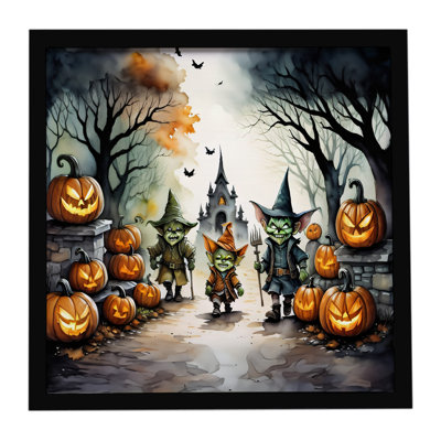 Goblins Spooky Halloween, reproduction d'art encadrée