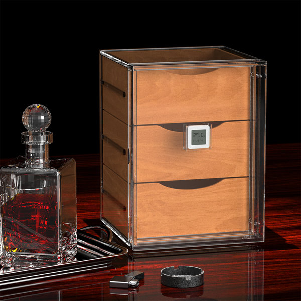 https://assets.wfcdn.com/im/36728014/resize-h600-w600%5Ecompr-r85/2088/208881480/Cigar+Humidor+Cabinet%2C+120+To150+Count+Acrylic+Cigar+Humidor+With+Digital+Hygrometer%2C+3+Spanish+Cedar+Wood+Lined+Cigar+Box+Drawers%2C+Acrylic+Frame+Cabinet+For+Cigar+Storing%26Aging.jpg