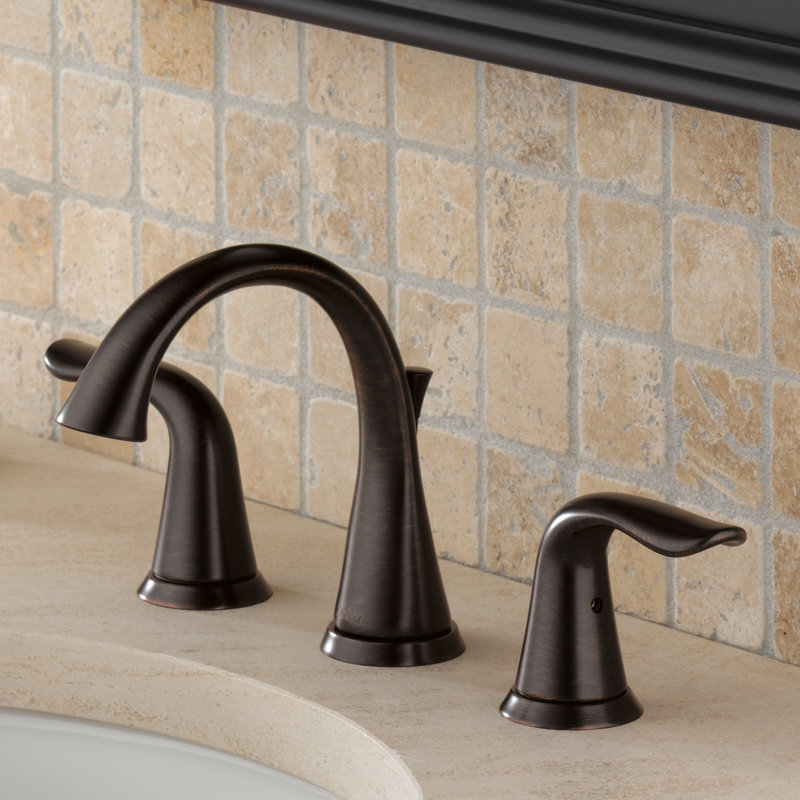 Lahara Widespread Bathroom Faucet 3 Hole, 2-handle Bathroom Sink Faucet with Drain Assembly, Venetian Bronze