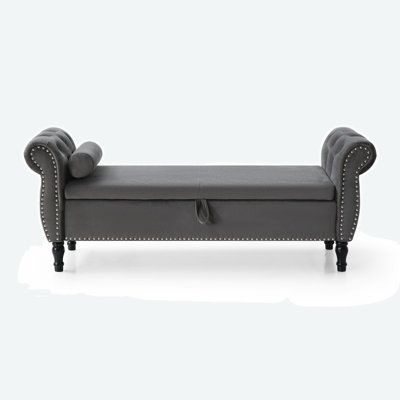 McCrackin Velvet Ottoman