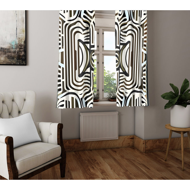 Diako Semi Sheer Curtain Pair, 20" W x 52" L
