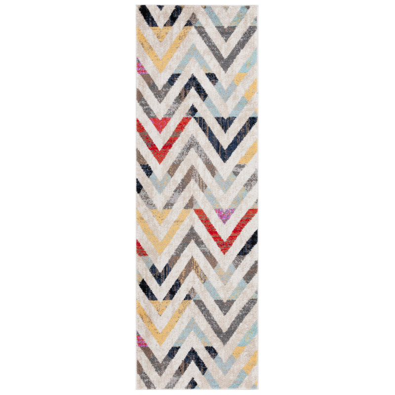 Adirondack Performance Chevron Rug, Runner 2'6" x 8'