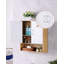 Armoire murale de salle de bain avec porte double et tablette inférieure