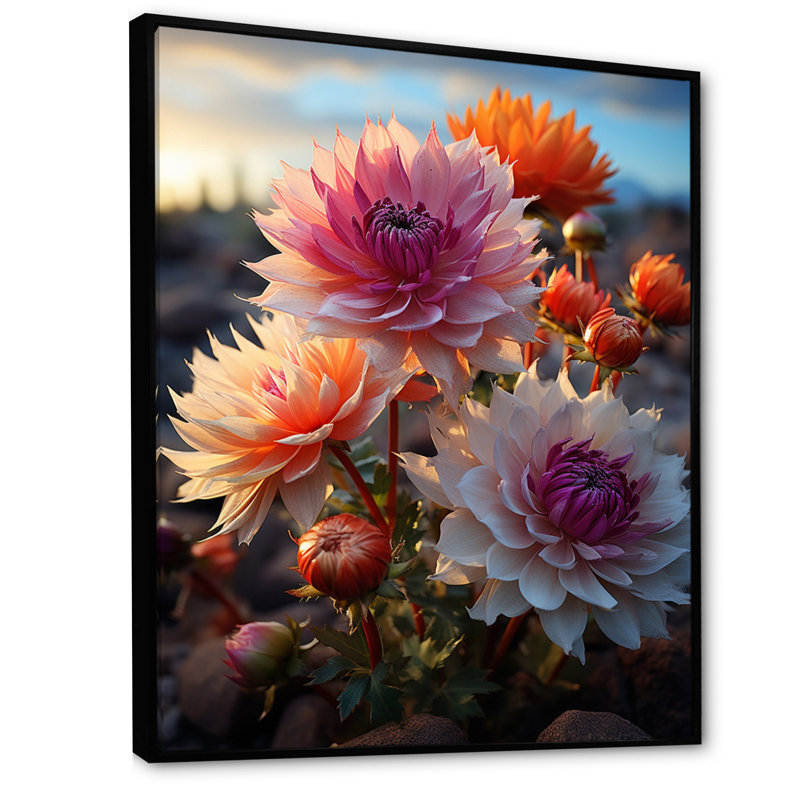 Cactus III, impression sur toile, H 32 po x l 24 po x P 1 po, Cadre flottant noir