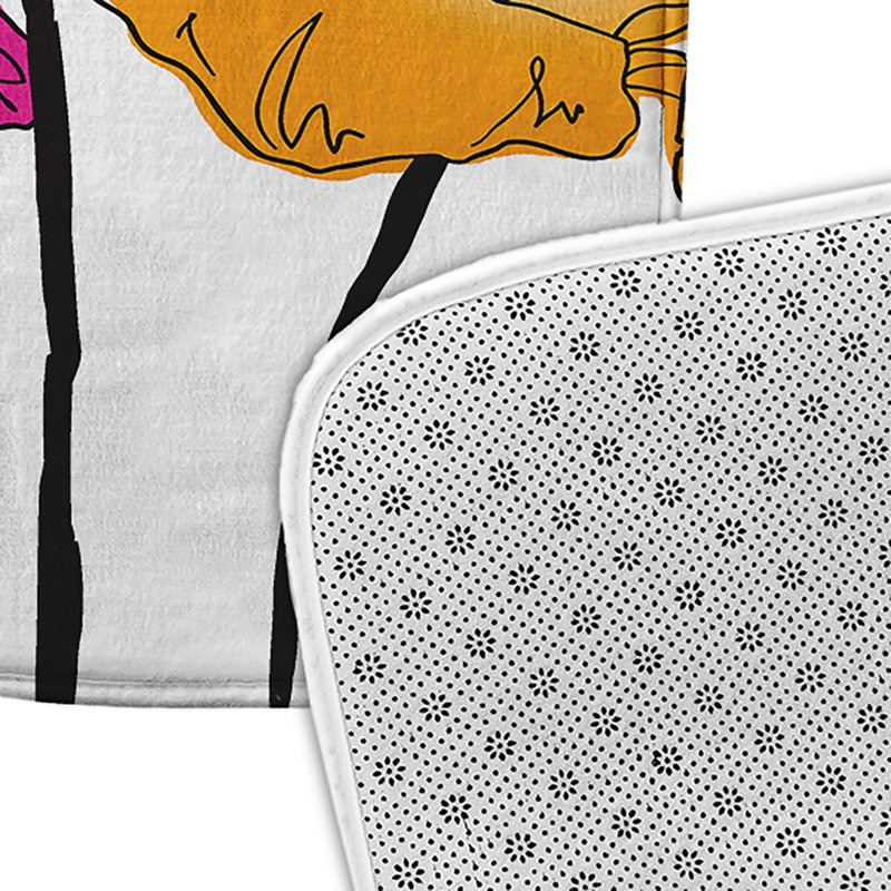 Tapis de bain lilas, L 17 po x L 24 po, Rose