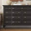Armoire d'appoint en bois manufacturé noir massif