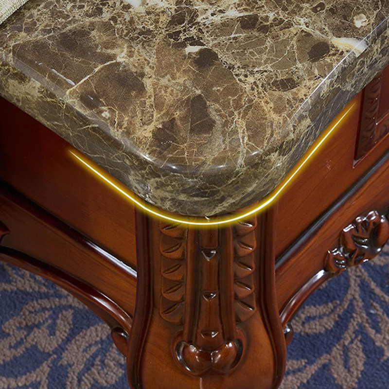 European Vintage Solid Wood End Table Single Coffee Table