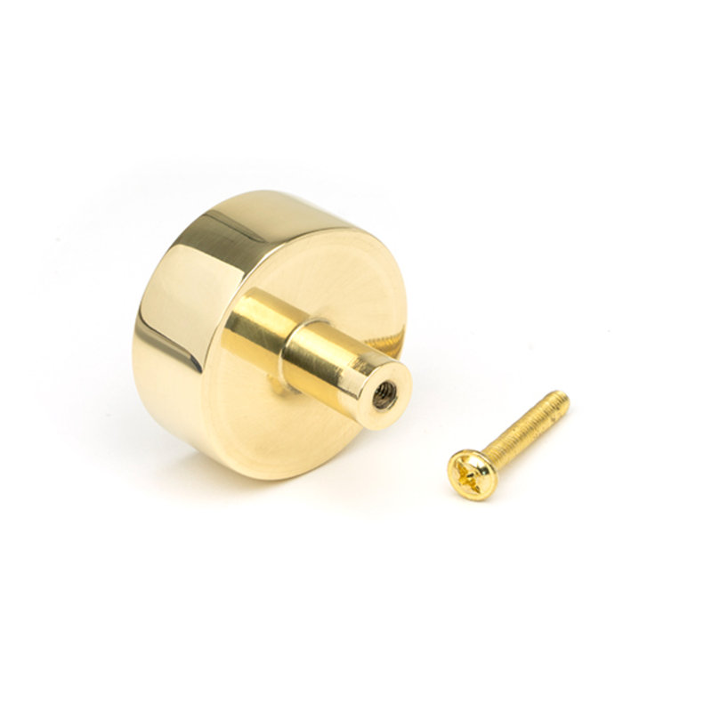 Round Knob, Polished Brass, 4 cm