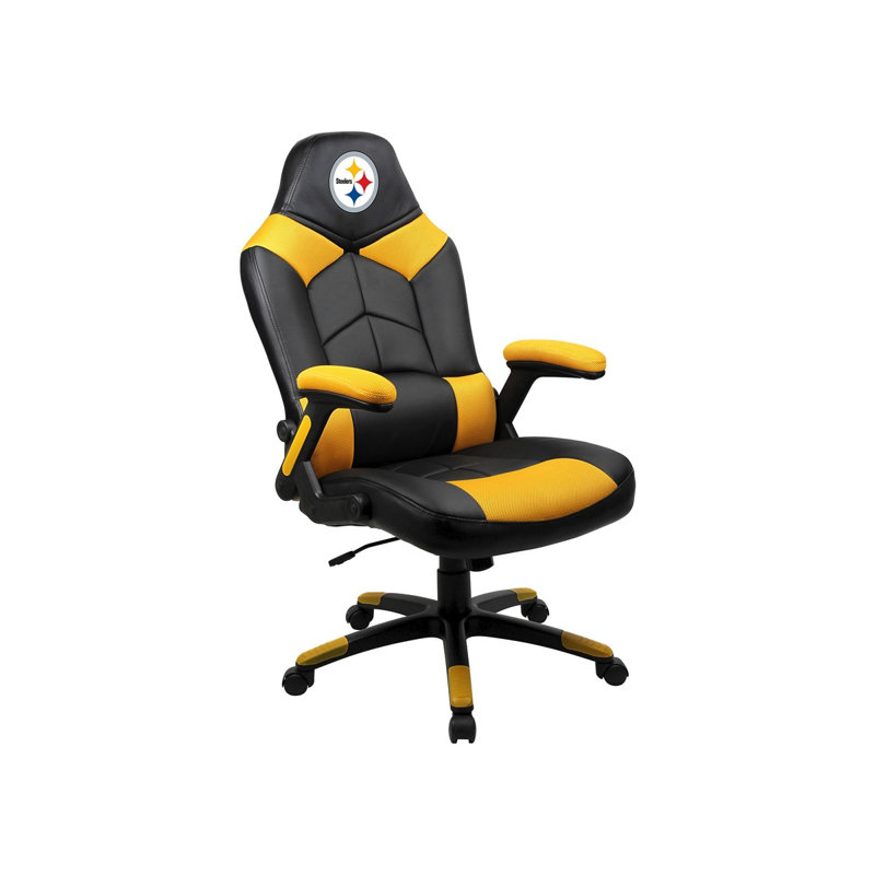 NFL Oversized Gaming Chair, Black/Yellow and Pittsburgh Steelersand