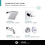 Porte de baignoire pivotante sans cadre Fines Fixtures 28 po x 58 po, chrome poli-83967816