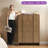 Rilton 5-Drawer Tall Dresser with Louvered Front, Vertical Storage Chest for Bedroom, Natural Wood Look-1485203806