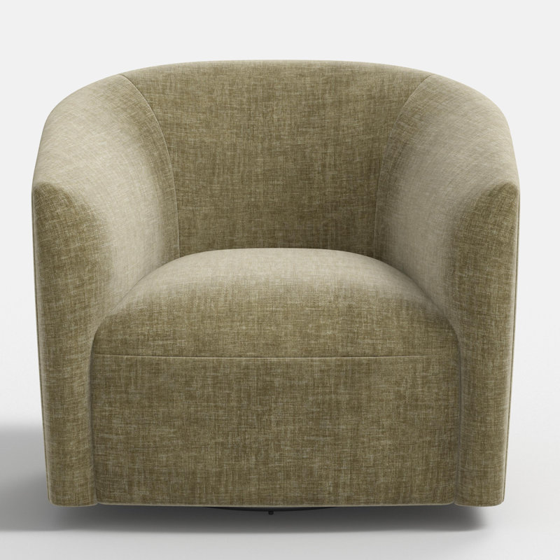 Lana Swivel Chair In Pitt Loden, Green Polyester