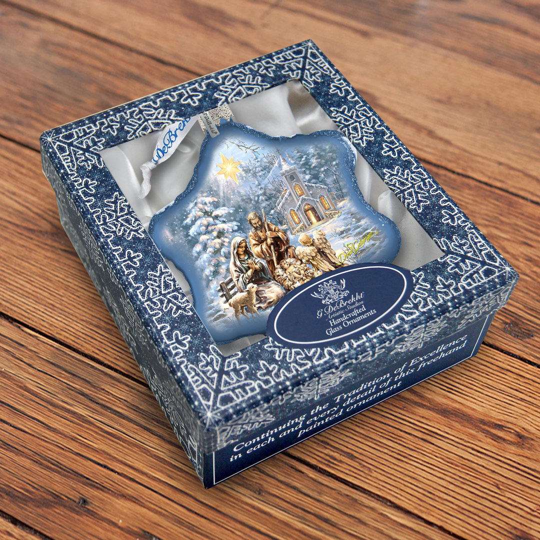 Holiday Splendor 4'' Handmade Glass Animals Holiday Shaped Ornament G Debrekht