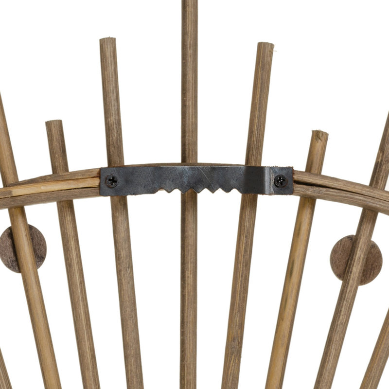 Anji Bamboo / Rattan Round Mirror, 70cm x 70cm