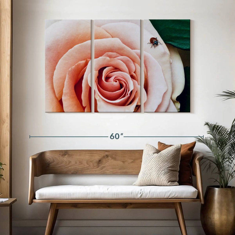 Ladybug On A Rose II, 32" H x 50" W