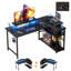 L-Shaped Metal Base Computer Desk