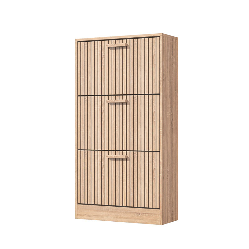 Shoe Cabinet With 3 Flip Drawers