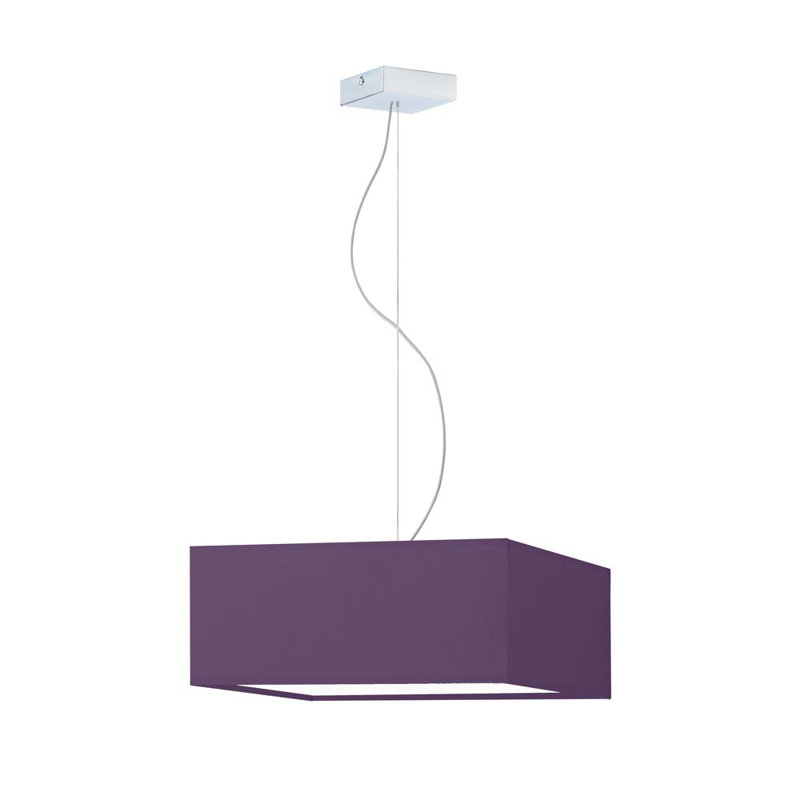 Debarata 1 - Light Square/Rectangle Pendant, Purple, Brushed steel