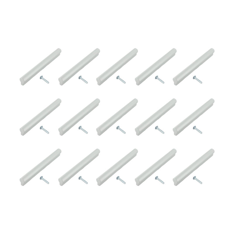 Paquet de 15 poignées de tiroir en aluminium satiné de 5 po Outwater