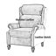 Fauteuil inclinable en cuir véritable Ambrosane-79515883