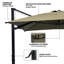 Parasol de patio en porte-à-faux rotatif 10 pi x 13 pi 360 ° avec base-1401862540