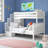 Tena Solid Wood Standard Stairway Bunk Beds Twin over Full, 4 Drawers in the Steps, White-1904814713-1904814710
