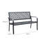 Powder Coated Steel Outdoor Bench-1200318896