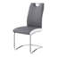 Chaise d'appoint rembourrée grise et blanche Jakaela