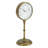 6.5x6x15" Vintage Inspired Gold Iron Table Clock