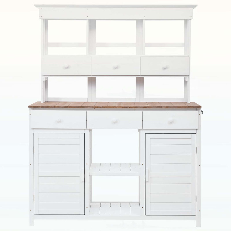 Versatile Garden Workbench with Superior Functionality and Attractive Design, White