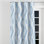 Rideaux modernes pour chambre à coucher - Rideau à œillets bleu argenté à motif abstrait - 1 panneau