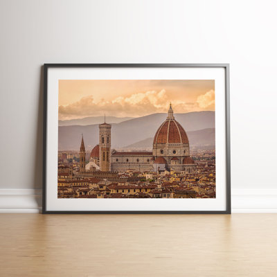 Florence Rooftops 1 Piece Single Picture Frame Wall Art